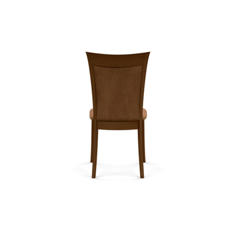 Morgan Leather Dining Chair, Saddle Cherry, Onyx Microsuede