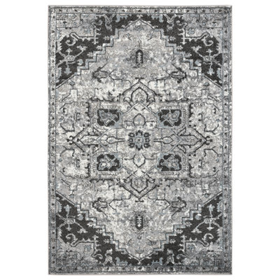 Honig Traditional Medallion Durable Performance Indoor Area Rug