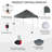 10 Ft. W x 10 Ft. D Metal Pop Up Canopy Tent with One Push Setup-100704053