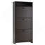 Armoire à chaussures mince, armoire de rangement à chaussures tendance avec 3 grands tiroirs rabattables et une surface supérieure spacieuse pour les petits articles, espresso