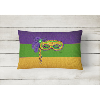 Mardi Gras Outdoor Reversible Throw Pillow