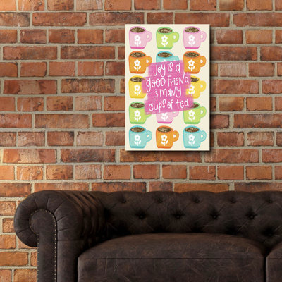  «Joy Is A Good Friend» par Club Daydream, art mural en verre acrylique, 16 po x 24 po