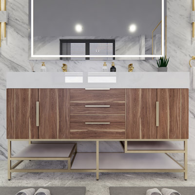 Ensemble de meuble-lavabo double 59 po Glasgow