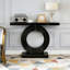 Mirrored Console Table With Crushed diamond Inlay, Long Entryway Sofatable-124316080