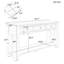 Canapé console 55 po pour salon avec 3 tiroirs et 1 tablette-1673504428