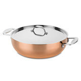 TOSCANA Saute Pan 2 Handles with Lid Cm 28 Copper