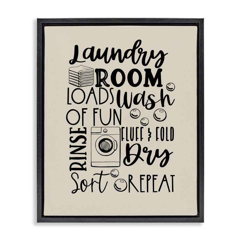  «Laundry Laundry», art mural encadré sur toile flottante par Daniela Santiago, H 31 po x l 25 po