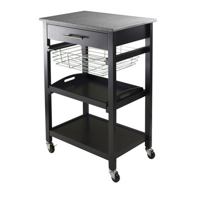 Julia 33.94'' H x 22.68'' W Utility Cart with Wheels