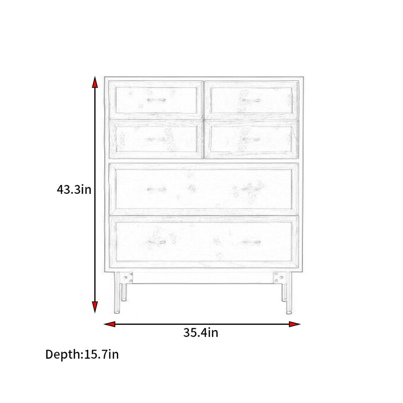 Commode d'appoint nordique de style rétro