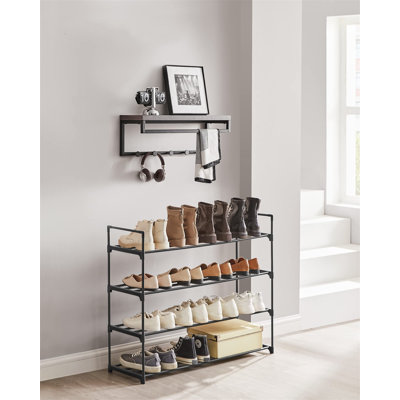 16 Pair Shoe Rack