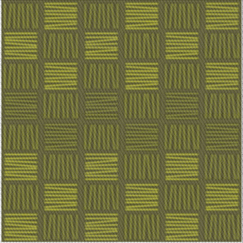 Tapis de zone verte à motif, Carré 5 pi