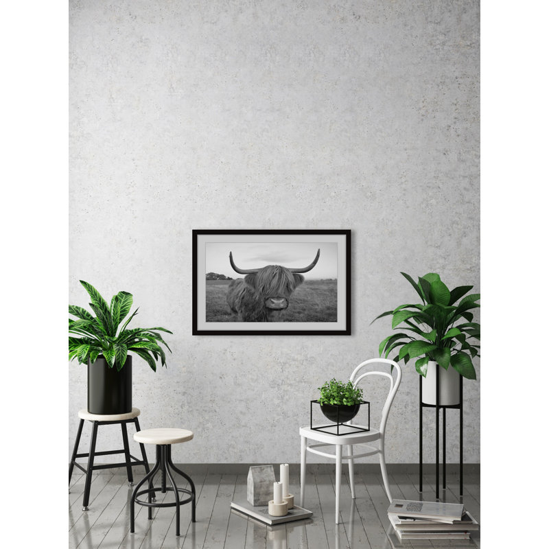 Covered Eyes - Print, 41cm H x 41cm W x 3.81cm D, Black Framed Paper