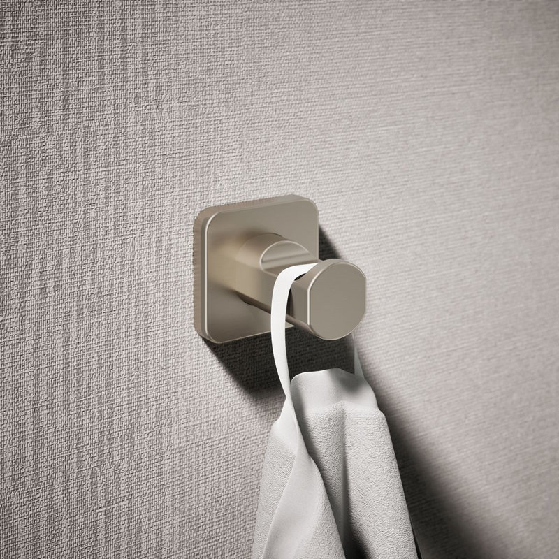 Parallel Robe Hook, Vibrant Brushed Nickel