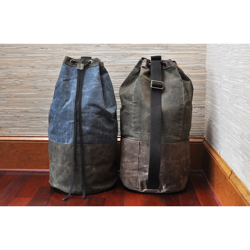 Canvas Laundry Bag with Handles, Olive