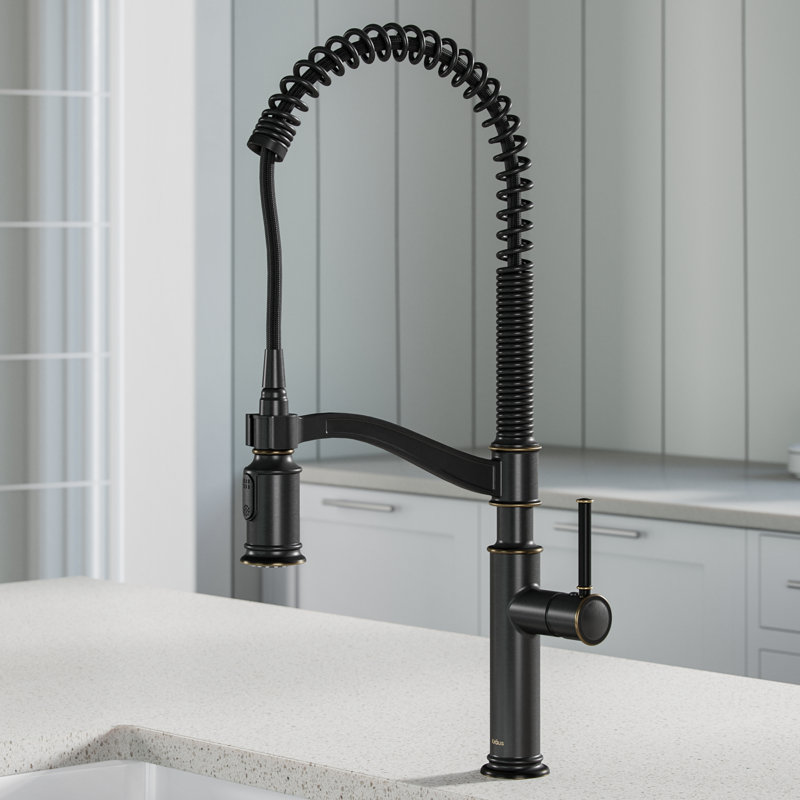 Sellette Pull Down Single Handle Kitchen Faucet, Oil Rubbed Bronze