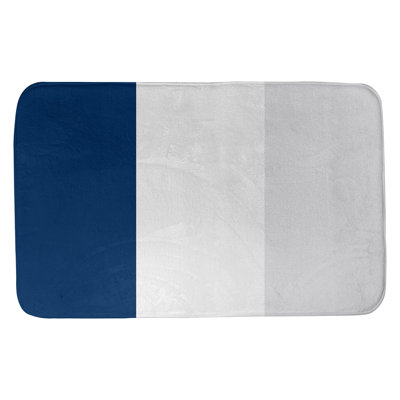 Houston Baseball Striped Memory Foam Bath Rug – Non-Slip Backing, Soft Microfiber Comfort
