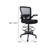Dea Drafting Stool Chair, Flip-Up Arms, Black Mesh, Chrome Footring-118318908