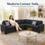 Canapé modulaire 4 pièces avec méridienne réversible et coussins décoratifs 4 pièces-768070633