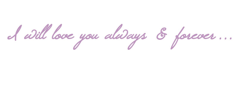Décalcomanie murale "i love you", Lilas, H 3,5 po x l 30 po x P 0,01 po