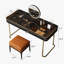 Ensemble de coiffeuse de maquillage de haute qualité, prise de courant, plateau en verre, très facile à assembler, comprend un tabouret de maquillage-1710134939-1710134936