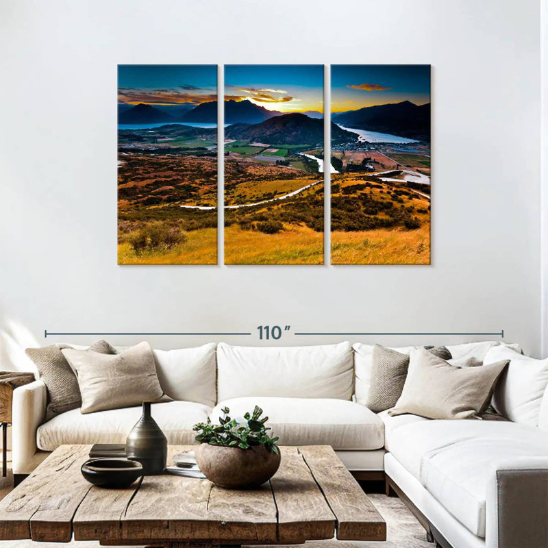 Paysage de la Nouvelle-Zélande, H 48 po x l 74 po