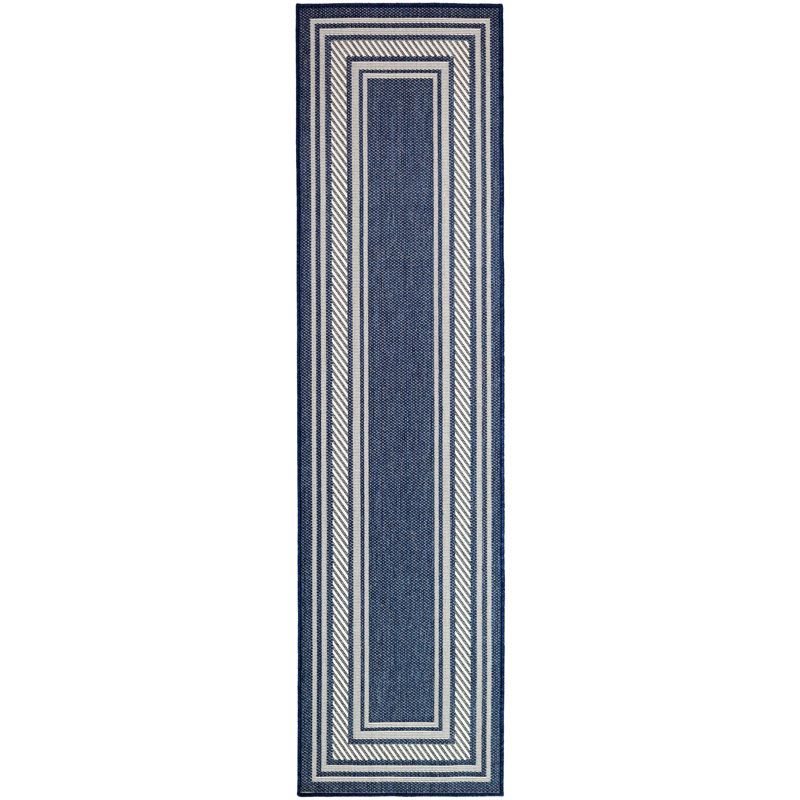 Horizon Indoor/Outdoor Modern Rug, Runner 2'2" x 8', Navy