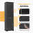 Tall Bathroom Storage Cabinet, Freestanding Storage Cabinet with Two Different Size Doors and Adjustable Shelf, Door Shelve Design, MDF Board with Painted Finish-1852910545