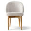 Ensemble de salle à manger moderne 79 "ovale avec 6 chaises rembourrées-84316664-84316644