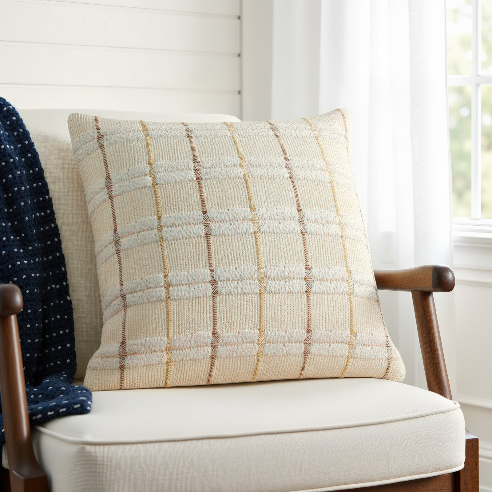 Gayla Geometric Cotton Pillow Cover, 20" x 20"