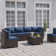 6-Person All-Weather Wicker Modular Patio Conversation Set with Cushions