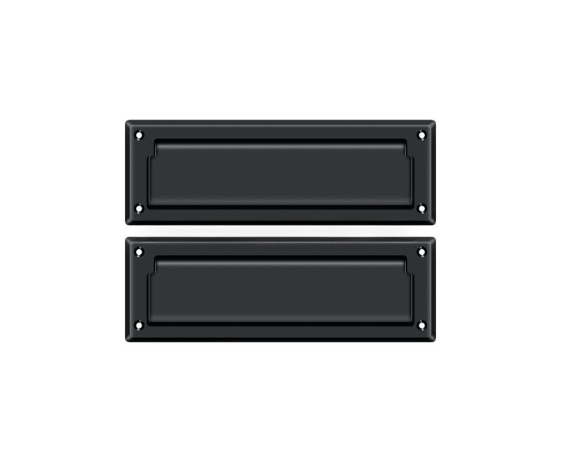9" in x 3" Brass Mail Slot, Painted Black