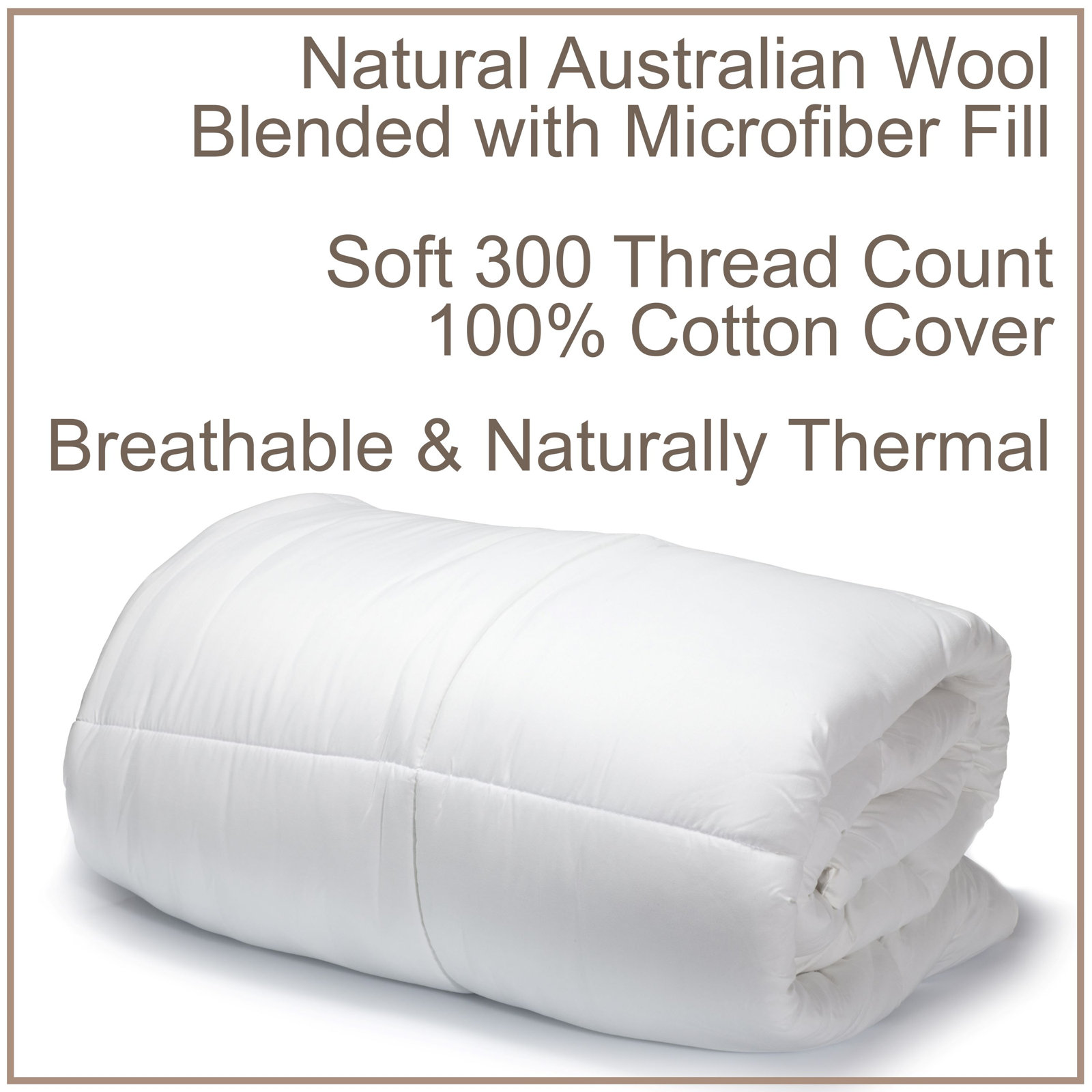 Winter Cotton and Wool Down Comforter, Twin