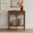 Brown Solid Wood Console Table