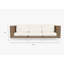 Brown Wicker Outdoor Sofa - 3 Seat, Palisades Cream