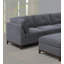 Ensemble de canapé modulaire en tissu de chenille gris cendré 6 pièces pour salon et canapé d'angle 3X