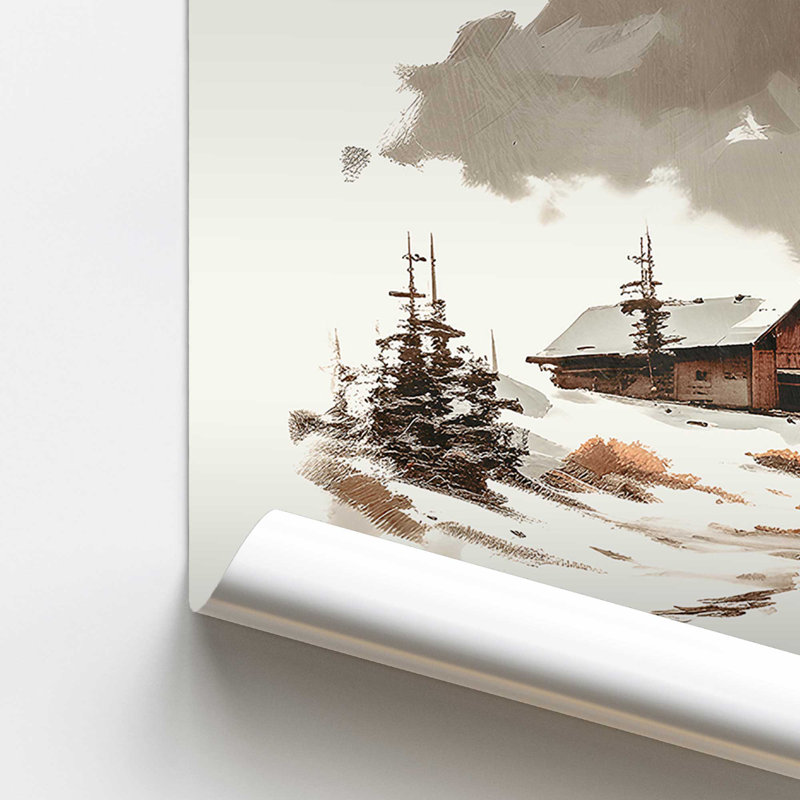 Winter's Quiet Refuge I Print dans un cadre, Érable brut, H 19 po x l 25 po