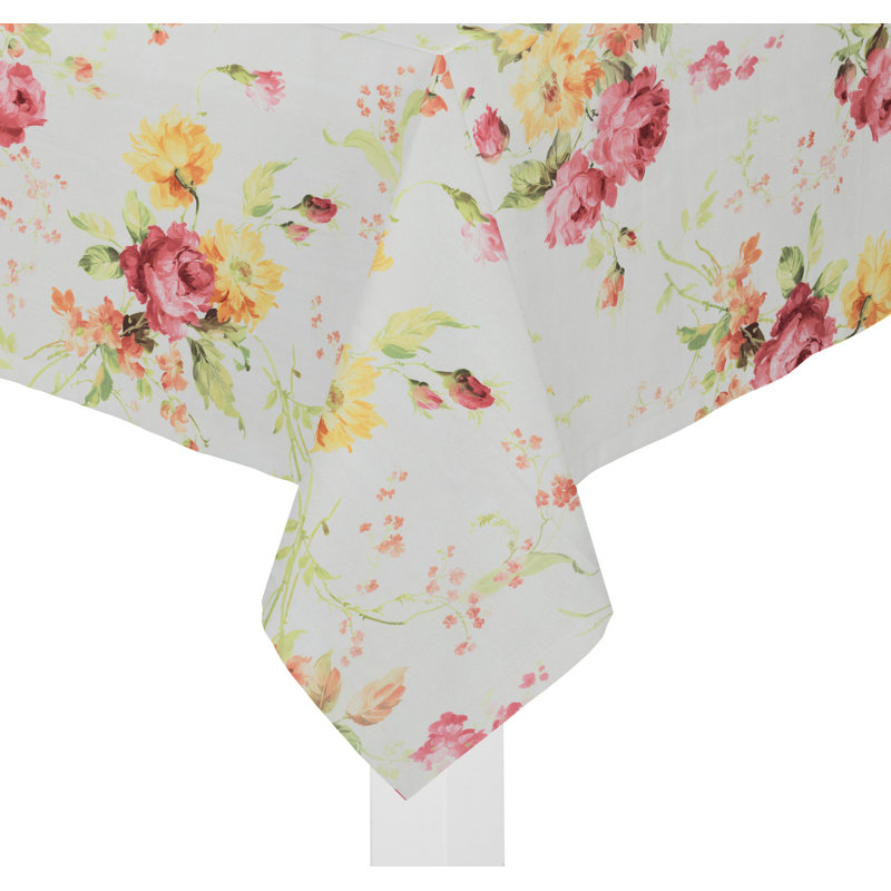 Pansy Tablecloth, Red and yellow, 130cm W x 190cm L