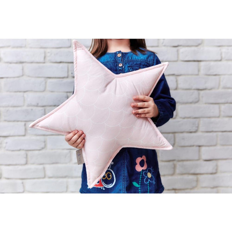Weiße Halbkreise Geometric Novelty Cushion, Pastel pink