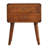 Solid Wood Curved Chestnut Nightstand