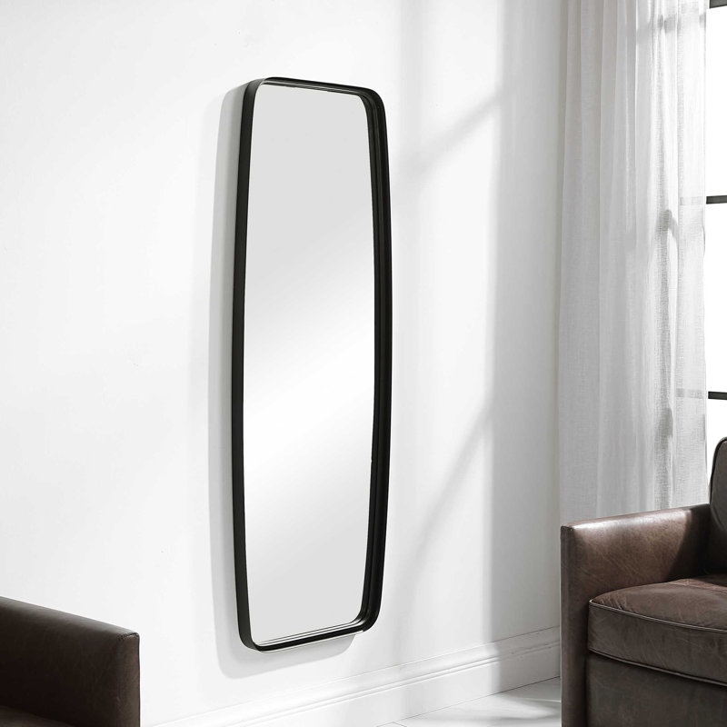 Miroir mural Belle, 60 po x 21 po, Noir