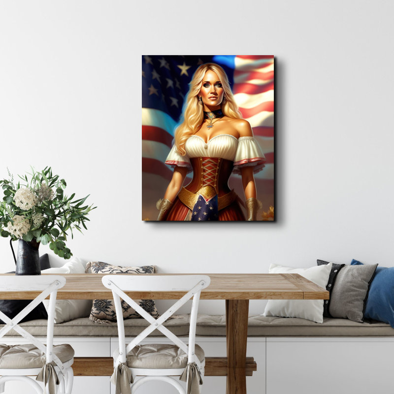 «Country Music Carrie Underwood» par Stephen Chambers - photographie sur toile tendue, H 36 po x l 32 po x P 1,5 po