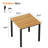 Small Square Dining Table- 31-1/2'' Sturdy And Heavy Duty Writing Desk For Small Spaces And Writing Table Desk, Teak Color Desktop & Black Frame