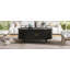 Table basse ovale en bois cannelée-440808262