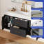  Meuble-lavabo flottant noir 48 po