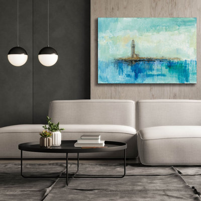 «Epic Graffiti» «Lighthouse Morning» par Silvia Vassileva, art mural sur toile, 60 po x 40 po