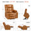 Fauteuil inclinable électrique à double moteur avec massage et chaleur MCombo, position infinie-123350284