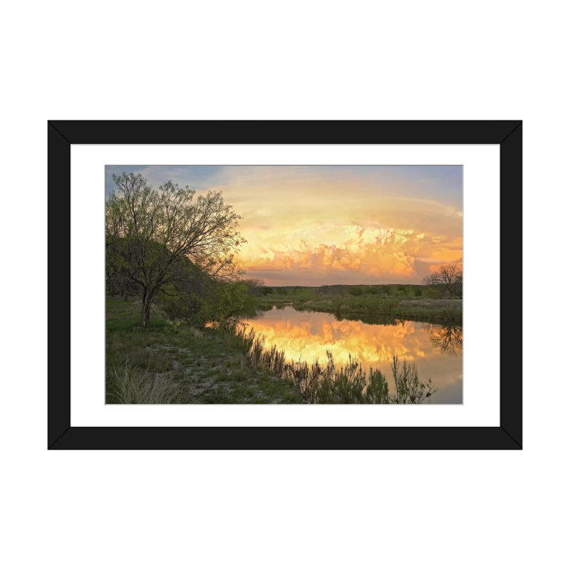 «Storm Clouds over South Llano River, South Llano River State Park, Texas II» par Tim Fitzharris, reproduction sur toile tendue sur châssis