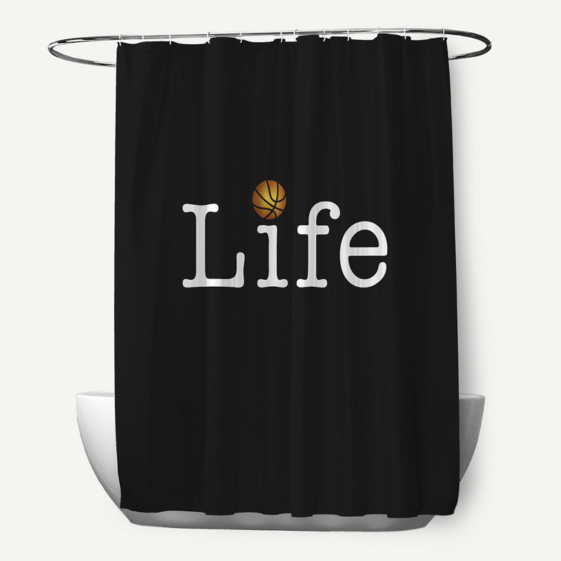 Rideau de douche simple Mablethorpe, Noir