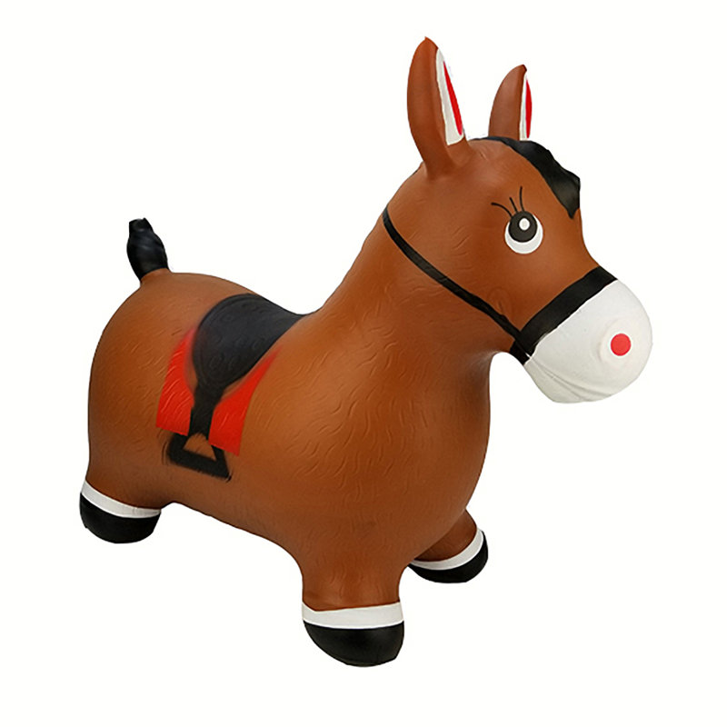 Trémie gonflable gonflable avec pompe BounceZiez, Cheval brun