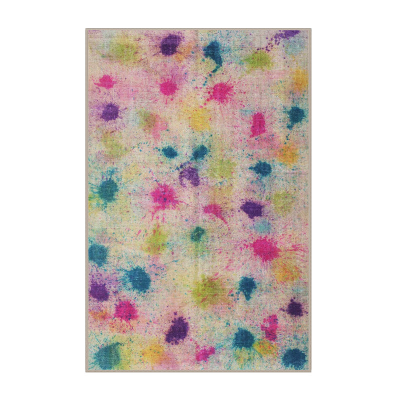 Tapis rose/bleu contemporain, Rectangle 8 pi x 12 pi